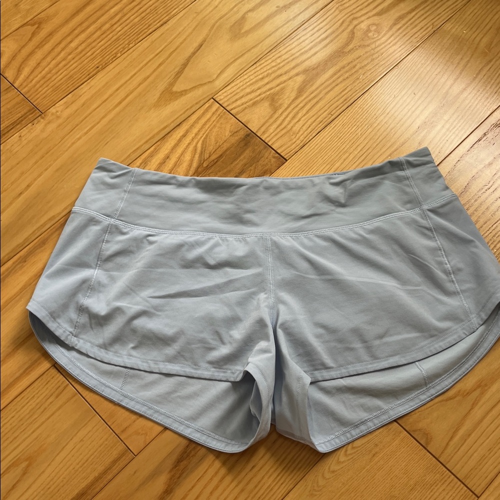 Lululemon light blue running shorts